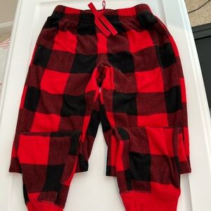 Girls medium buffalo check jogger pajama pants